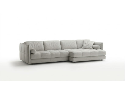 Woonlandschap hoekbank L-vorm meubels luxe wit modern bankstel.