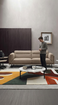 Luxe driezitsbank 3-zitsbanken Moderne meubels Beige bank