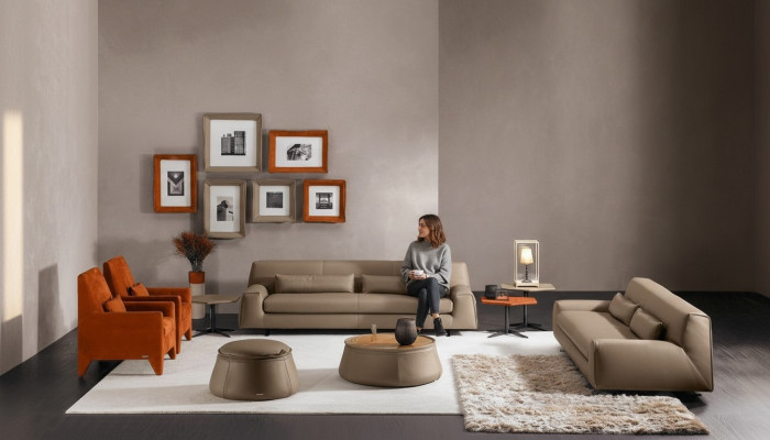 Sofagarnitur Couch Bekleding Leren Bankstel Prianera Italiaanse Meubelen Bank