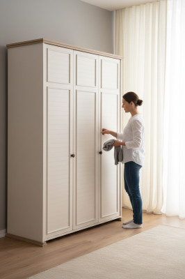 Kledingkast Beige Kast Kinderkamer Planken Jeugd Kinderen