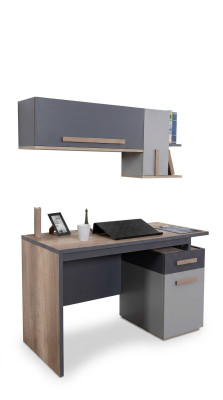 Schrijftafel Modern Tafel Wandplank Hout Jeugd Kinderkamer Meubel Design