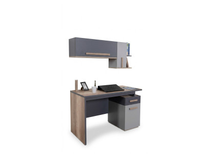 Schrijftafel Modern Tafel Wandplank Hout Jeugd Kinderkamer Meubel Design