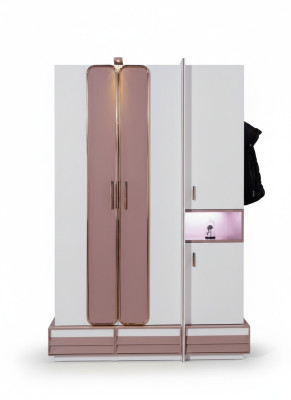 Kledingkast Hout Luxe Meubelontwerp Meisjes Kinderkamer Roze Nieuw