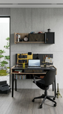 Schrijftafel wandplank tafel Italiaanse stijl meubels hout nieuw