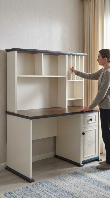 Schrijftafel Luxe Tafel Schrijftafels Plank Kast Hout Meubels Tafels