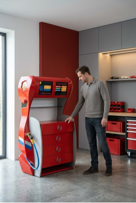 Ladenkast met laden Tankstation kinderkamer laden meubels houten kamer