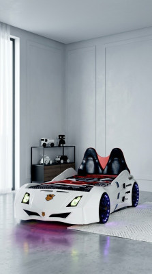 Autobed kinderkamer raceauto auto bed kinderbed houten meubelen nieuw.