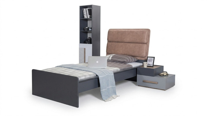 Bed jeugdkamer Bedden Slaapkamer Meubels Eenpersoonsbed Inrichting Grijs