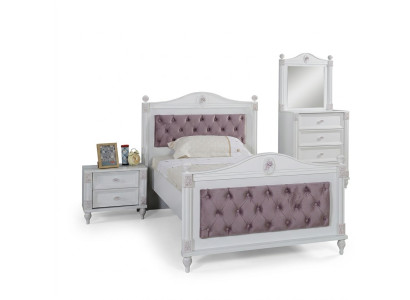 Ontwerper Bed Nachtkastje Slaapkamer Jeugdkamer Set Meubels 2-delig. Bedden