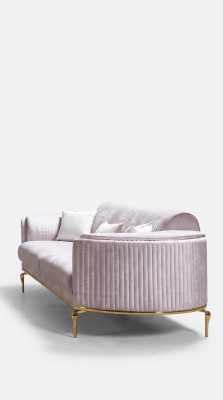 Luxe driezitsbank bank moderne banken textiel stof 234 cm xxl