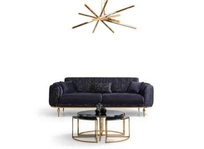 Luxe driezits bank moderne banken textiel bankstellen stof 234 cm