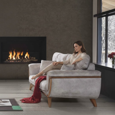 Luxe driezits moderne bank gestoffeerde meubels grijze banken sofa's