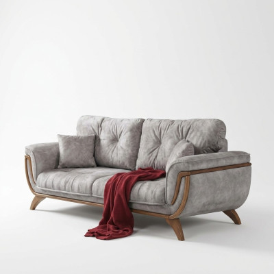 Luxe driezits moderne bank gestoffeerde meubels grijze banken sofa's