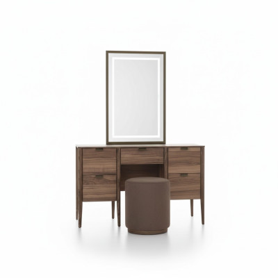Toilettafelset Console Spiegel materiaal hout Slaapkamermeubels Ontwerphocker