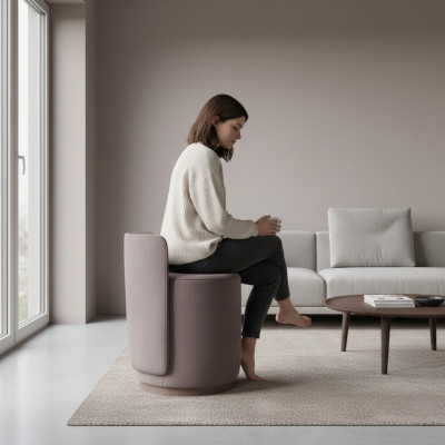 Ontwerp Stoel Bank Luxe Voetenbank Kaptafel Kruk Ronde Gestoffeerde Stoel