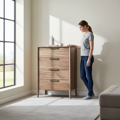 Ladenkast Hoge kast Houten kasten Consoles Meubels Kast Sideboard Laden