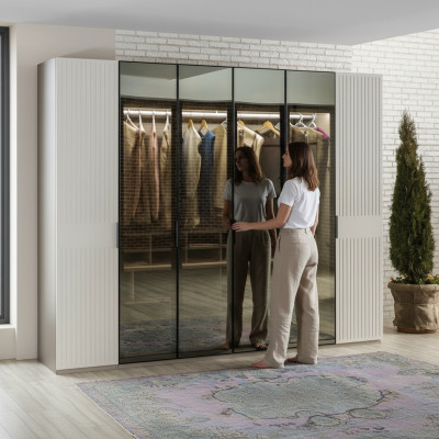 Zoldervloerkast Luxe Slaapkamer Houten Kast Glazen Kast Meubeldesign