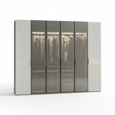 Zoldervloerkast Luxe Slaapkamer Houten Kast Glazen Kast Meubeldesign