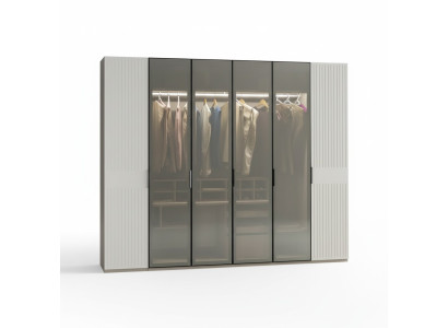 Zoldervloerkast Luxe Slaapkamer Houten Kast Glazen Kast Meubeldesign