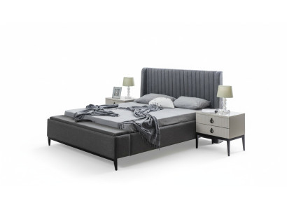 Bett Design Dubbelbed Bedden Bekleding Slaapkamermeubels Hotel Bedframe Grijs