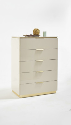 Commodes Beige Hout Luxe Hoge kast Consoles Kasten Meubels Dressoir Kast