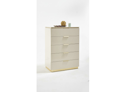 Commodes Beige Hout Luxe Hoge kast Consoles Kasten Meubels Dressoir Kast