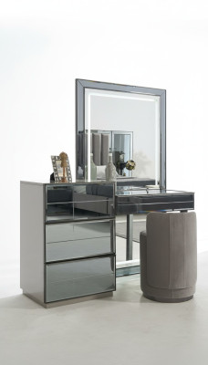 Kaptafel Set Console Slaapkamermeubelen Ontwerp Kruk Luxe Tafel Hout 2-delig