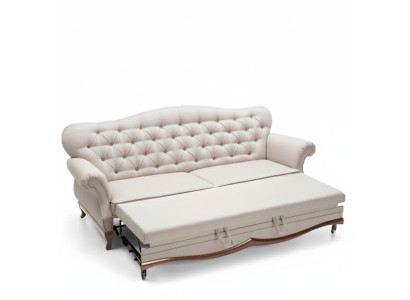 Chesterfield slaapbank met slaapfunctie driezitsbank stof