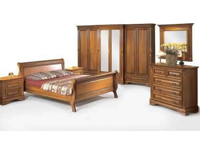 Slaapkamer Bed Nachtkastje Ladenkast Kledingkast Luxe Set 6-delig.