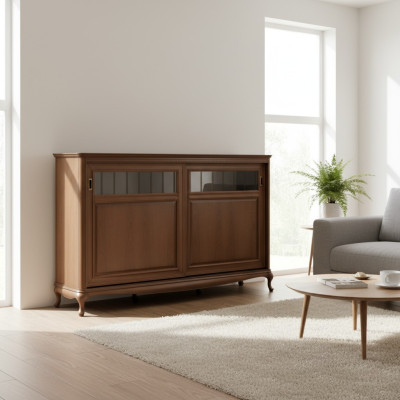 Huisbar Kast Woonkamer Kasten Barglas Vitrine Italiaanse meubels Hout