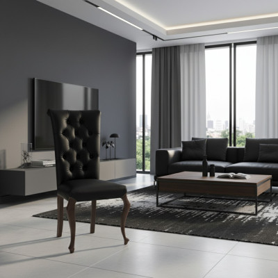 Klassieke stoelen Luxe houten armstoel Houten stoel Designer stoel Eetkamerstoel