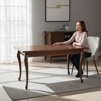 Eettafel Tafel Houten tafel Meubels Klassieke eettafels 130x100cm