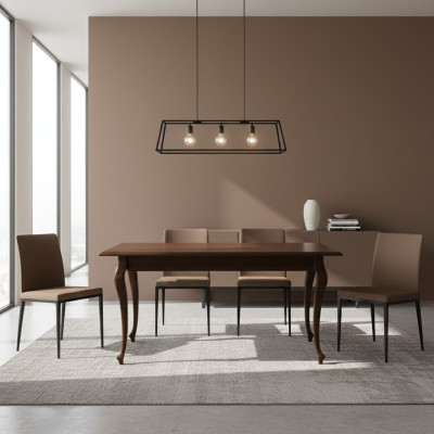 Eettafel Tafel Houten tafel Meubels Klassieke eettafels 130x100cm