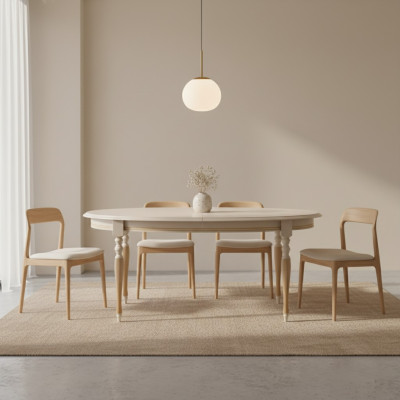 Klassieke eettafel Ovale tafels Eettafel Houten meubels Luxe Nieuw