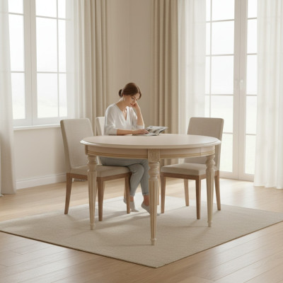 Ronde houten tafels Eetkamer meubels Tafel Klassieke ronde eettafel Nieuw