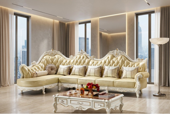 Klassieke Chesterfield bank bankbekleding set hoekbank barok hoek