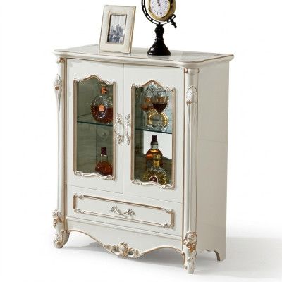 Vitrine Vitrinen Kast Houten Kast Glazen Kasten Kleur Wit Meubels Luxe