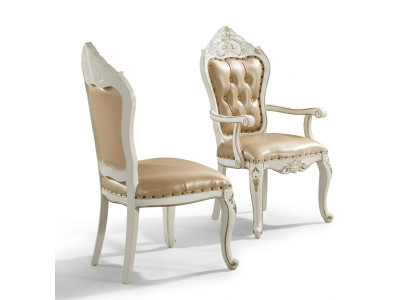 Klassieke Chesterfield stoel Eetkamer fauteuil Beigekleurige armstoel Eenpersoons Barokstijl