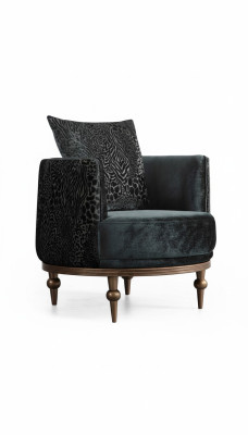 Ronde fauteuil luxe gestoffeerd design textiel 1-zits eenzitter meubels meubels