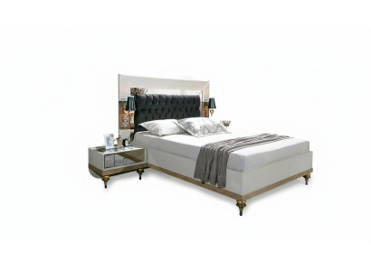 Luxe bed met glaselementen tweepersoonsbed bedframe meubels 180x200