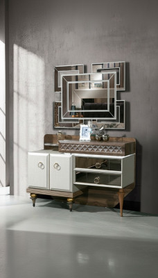 Meubels Slaapkamer Ontwerp Kaptafel Spiegel Hout Dressoir Console