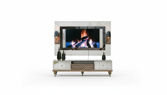 Wandmeubel set RTV tv-standaard laag tafel hout luxe XXL kast