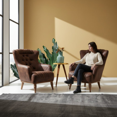 Luxe meubelontwerp Moderne designstoel Bruin Woonkamer Nieuw