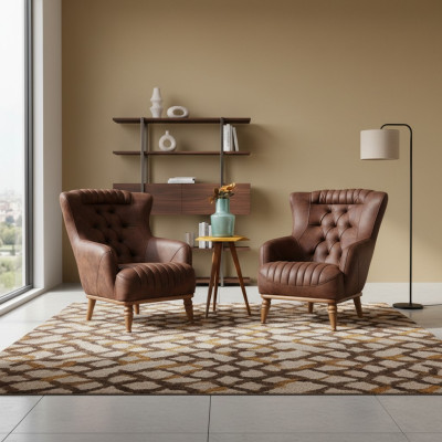 Luxe meubelontwerp Moderne designstoel Bruin Woonkamer Nieuw