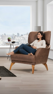 Luxe fauteuil bank gestoffeerd meubilair Chesterfield Design bank leer