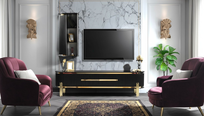 Tv-meubel Luxe dressoir meubelen commode woonkamerkast kasten plank hout