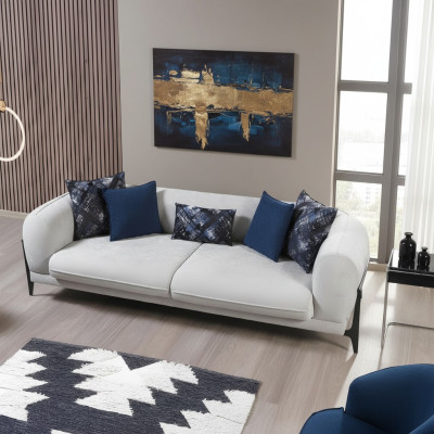 Sofa Bank Bekleding Driepersoons Grijs Bankstellen Meubels Modern Ontwerp 3-zits Banken Nieuw