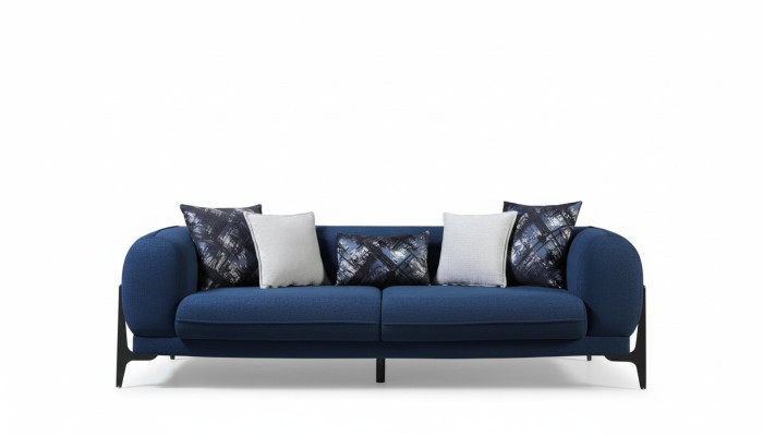 Luxe driezitsbank 3-zitsbanken Zitontwerp moderne meubels Blauw Nieuw