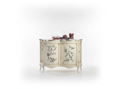 Klassieke houten sideboard witte commode kasten luxe Italiaans nieuw.