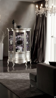 Vitrine glazen kast vitrine woonkamer hout dressoir luxe meubels plank nieuw